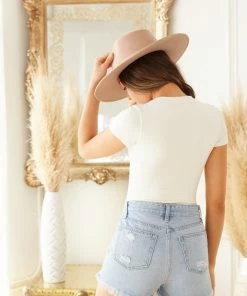 JBD Sale Avila High Rise Destroyed Denim Shorts