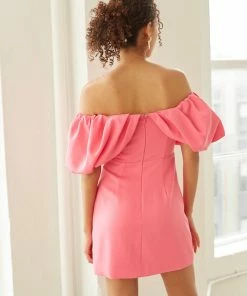 AT New Threads The Gardens Puff Sleeve Mini Dress