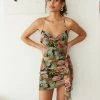 AT New Threads Monet Floral Mesh Mini Dress