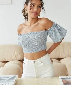 AT New Threads Skylar Off Shoulder Crop Top