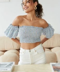 AT New Threads Skylar Off Shoulder Crop Top