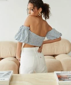 AT New Threads Skylar Off Shoulder Crop Top