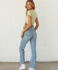 Rollas Classic Straight Jeans In 90's Blue Sale