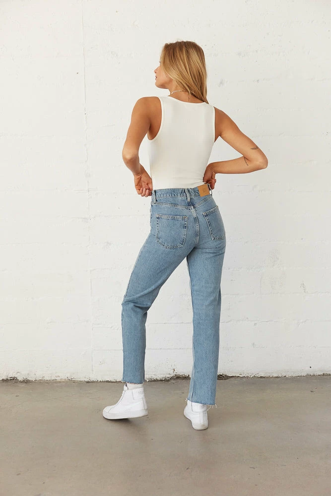 Heather Ribbed V Neck Bodysuit Sale