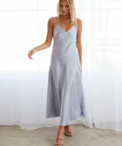 Native Daughters Riviera Satin Midi Dress New Threads