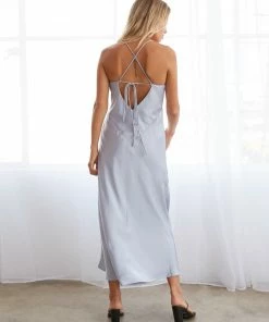 Native Daughters Riviera Satin Midi Dress New Threads