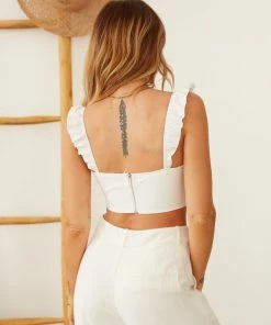 AT Paulina Ruffle Crop Top