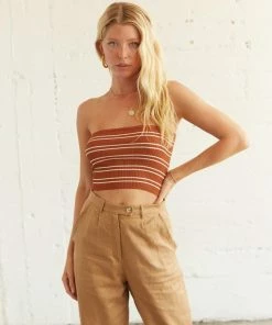 AT Rosalie Striped Tube Top