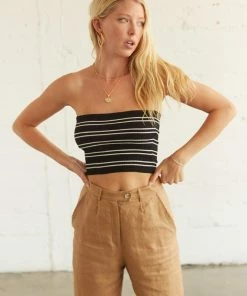 AT Rosalie Striped Tube Top