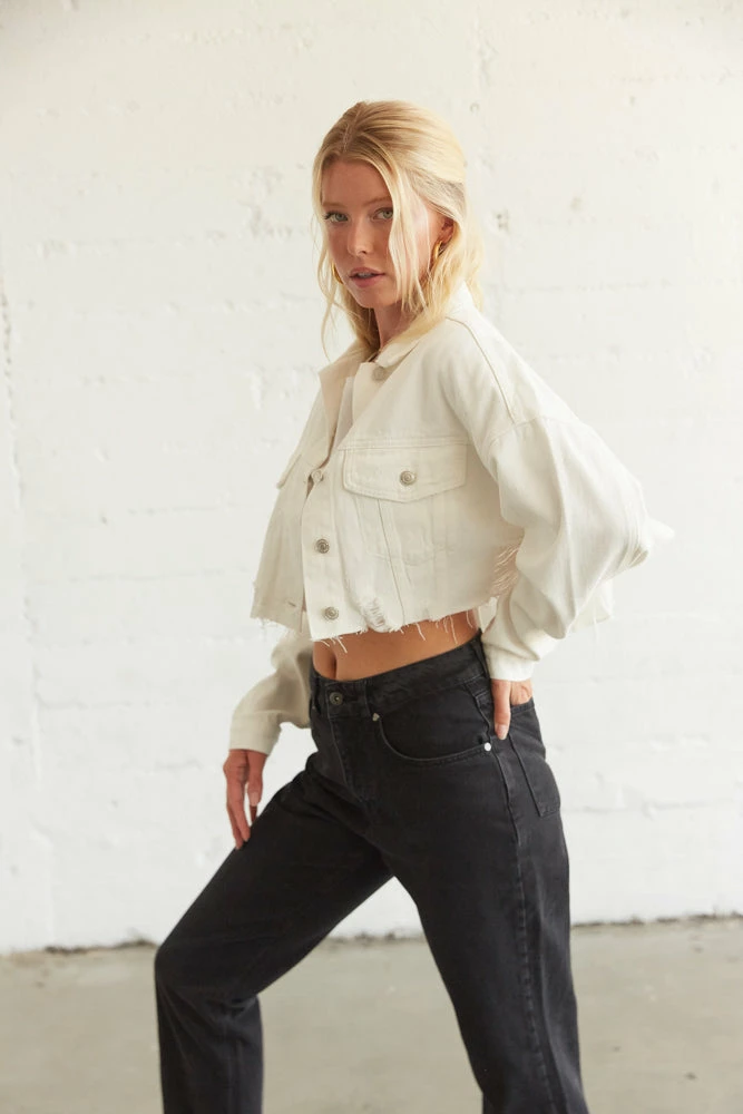 AT In The Clouds Distressed Denim Jacket