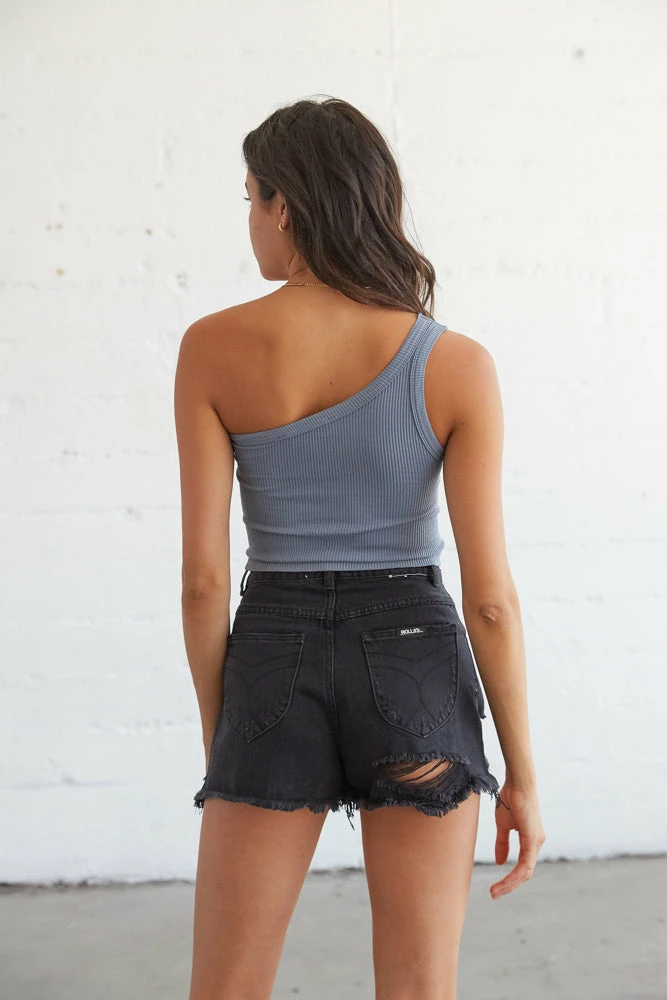 AT Rachel One Shoulder Ribbed Tank