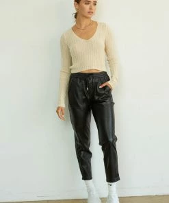 Blank NYC Dani Leather Joggers