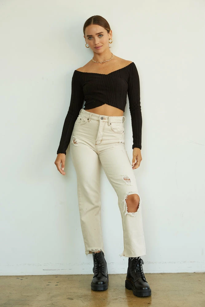 BDG Pax Destroyed Jeans In Nude Sale