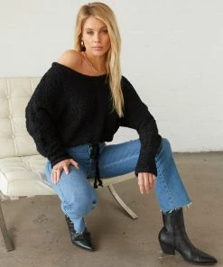 Sale Paige Crop Popcorn Sweater