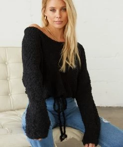 Sale Paige Crop Popcorn Sweater