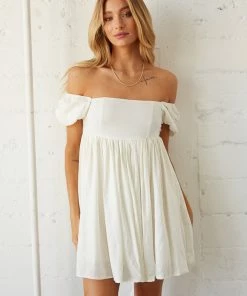 AT New Threads Jasmine Linen Babydoll Dress