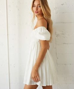 AT New Threads Jasmine Linen Babydoll Dress