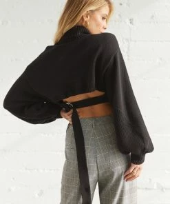 Merrill Open Back Turtleneck Sweater Sale