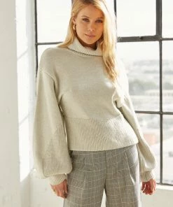 Merrill Open Back Turtleneck Sweater Sale