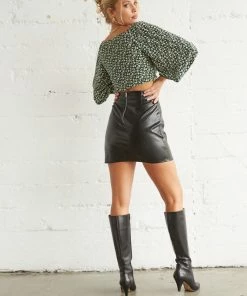 Jules Vegan Leather Mini Skirt Sale