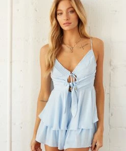 AT Sienna Ruffle Tie Romper Sale