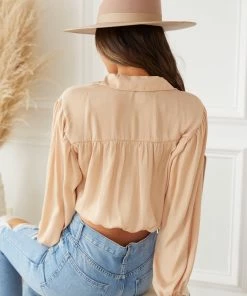 AT Desiree Button Up Tie Blouse Sale