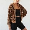AT Sale Lenny Crop Cheetah Bomber Jacket
