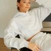 Sunday Skin Sale Girlfriend Crop Hoodie In Cloud Grey