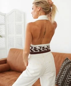 Native Daughters Sale Anna Cow Print Halter Top