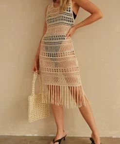 AT Sale Waikiki Crochet Midi Dress
