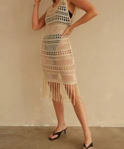 AT Sale Waikiki Crochet Midi Dress