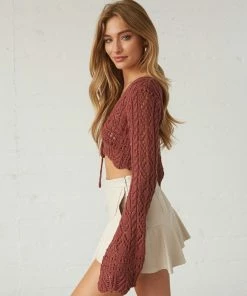 Sale Bronx Knit Cropped Sweater