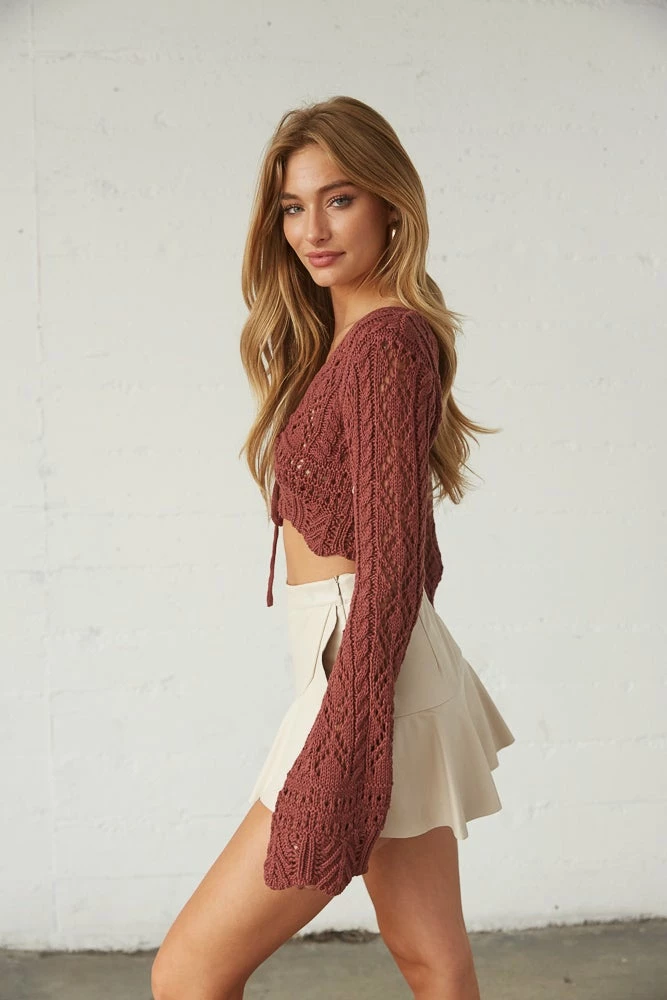 Sale Bronx Knit Cropped Sweater