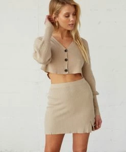 AT Sale Kelly Ribbed Knit Skirt Set