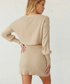 AT Sale Kelly Ribbed Knit Skirt Set