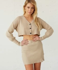 AT Sale Kelly Ribbed Knit Skirt Set