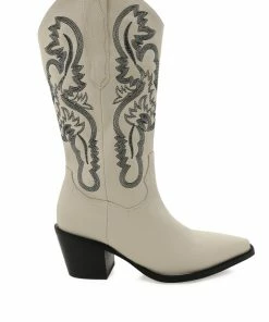 Billini Danilo Western Boots In Bone Black Contrast New Threads