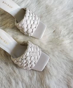 AT Laura Woven Heeled Mule In Tan