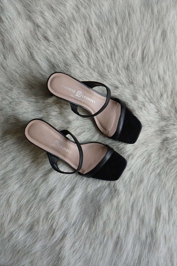 Chinese Laundry Yanti Double Strap Block Heel In Black New Threads