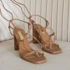 Billini Calla Strappy Mid Block Heel In Hazelnut Sale