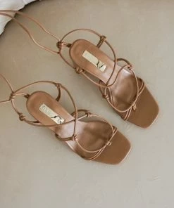 Billini Calla Strappy Mid Block Heel In Hazelnut Sale