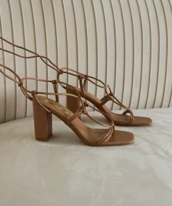 Billini Calla Strappy Mid Block Heel In Hazelnut Sale
