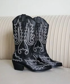 Billini Utica Western Boots In Black