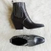 Billini Camille Western Mid Ankle Boot In Black