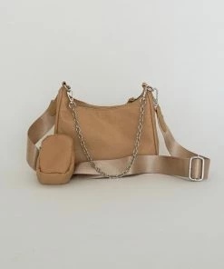 AT New Threads Lorissa Nylon Purse In Beige