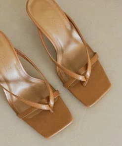 AT Leilani Slide Sandals In Tan Sale