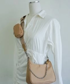 AT New Threads Lorissa Nylon Purse In Beige