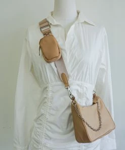AT New Threads Lorissa Nylon Purse In Beige