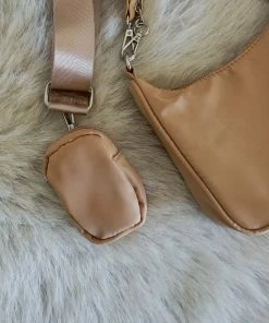 AT New Threads Lorissa Nylon Purse In Beige