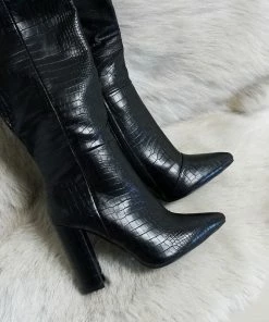 Billini Milla Croc Boots In Black